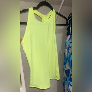 lululemon size 0 neon green tank